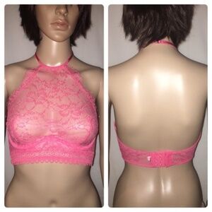 LAST ONE! New VS Victoria’s Secret Very Sexy Floral Lace Halter Bra